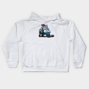 Hotrod Racing Car Engine Cartoon Illustration Kids Hoodie